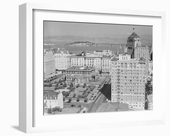 Aerial View of Nob Hill and Buildings-Philip Gendreau-Framed Photographic Print