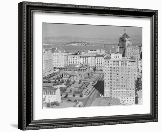 Aerial View of Nob Hill and Buildings-Philip Gendreau-Framed Photographic Print