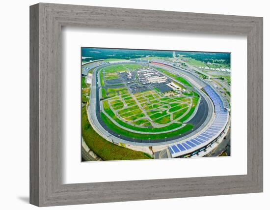 Aerial view of North Carolina Speedway in Charlotte, NC-null-Framed Photographic Print