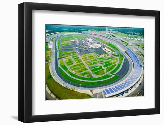 Aerial view of North Carolina Speedway in Charlotte, NC-null-Framed Photographic Print