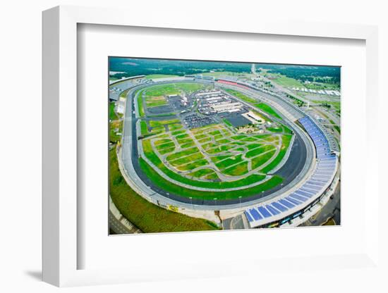 Aerial view of North Carolina Speedway in Charlotte, NC-null-Framed Photographic Print