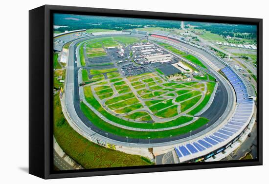 Aerial view of North Carolina Speedway in Charlotte, NC-null-Framed Premier Image Canvas