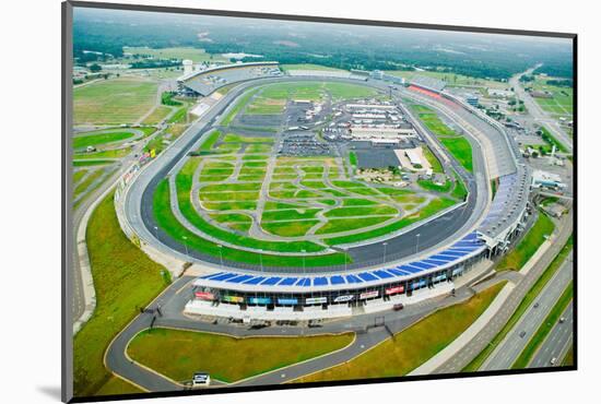 Aerial view of North Carolina Speedway in Charlotte, NC-null-Mounted Photographic Print