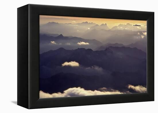 Aerial View of North Cascade Mountain Range-Steve Terrill-Framed Premier Image Canvas