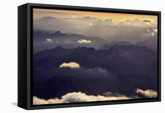 Aerial View of North Cascade Mountain Range-Steve Terrill-Framed Premier Image Canvas