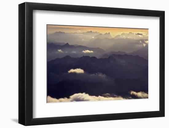 Aerial View of North Cascade Mountain Range-Steve Terrill-Framed Photographic Print