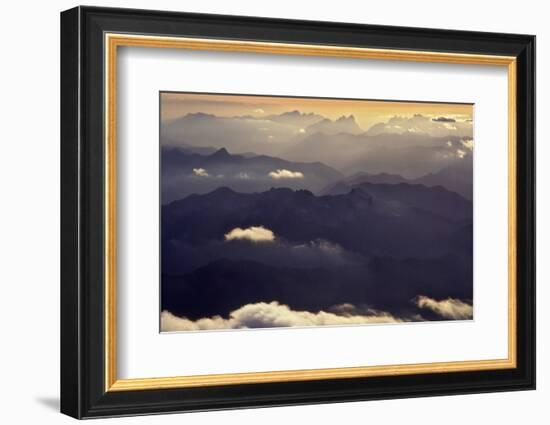 Aerial View of North Cascade Mountain Range-Steve Terrill-Framed Photographic Print