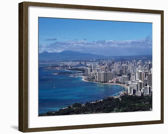 Aerial View of Oahu, Honolulu, HI-Barry Winiker-Framed Photographic Print