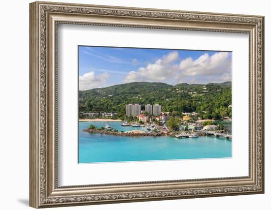 Aerial View of Ocho Rios, Jamaica in the Caribbean-Gino Santa Maria-Framed Photographic Print
