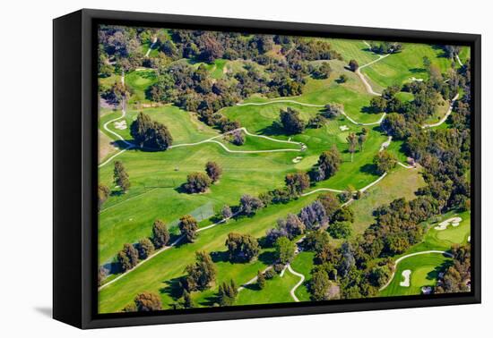 Aerial view of Ojai Valley Inn Country Club Golf Course in Ventura County, Ojai, California-null-Framed Premier Image Canvas