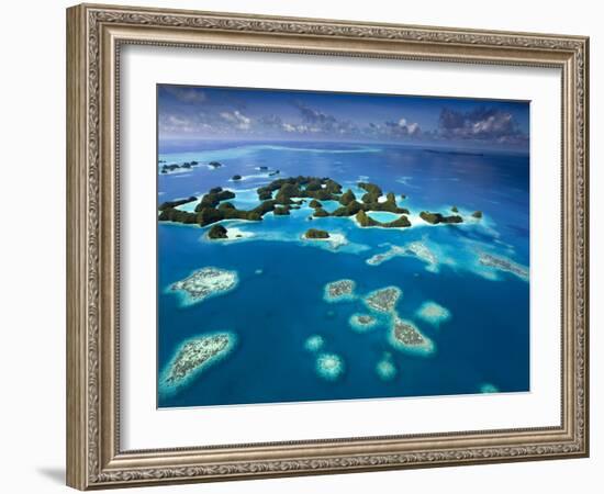 Aerial View of Palau known as 70 Mile Islands-Ian Shive-Framed Photographic Print