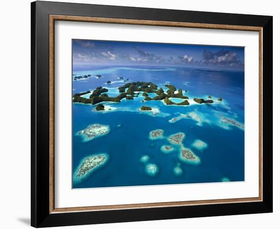 Aerial View of Palau known as 70 Mile Islands-Ian Shive-Framed Photographic Print