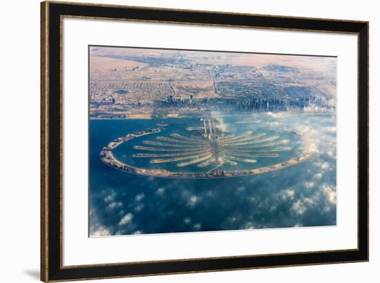 Aerial view of Palm Jumeirah, Dubai, United Arab Emirates-Stefano Politi Markovina-Framed Photographic Print