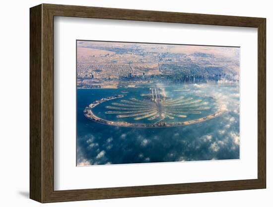 Aerial view of Palm Jumeirah, Dubai, United Arab Emirates-Stefano Politi Markovina-Framed Photographic Print