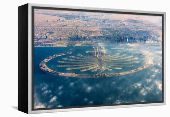 Aerial view of Palm Jumeirah, Dubai, United Arab Emirates-Stefano Politi Markovina-Framed Premier Image Canvas