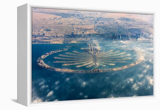 Aerial view of Palm Jumeirah, Dubai, United Arab Emirates-Stefano Politi Markovina-Framed Premier Image Canvas