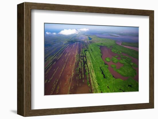 Aerial view of parallel bars at Marismas Nacionales, Mexico-Alejandro Prieto-Framed Photographic Print