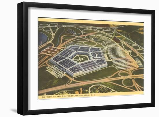 Aerial View of Pentagon-null-Framed Art Print