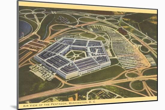 Aerial View of Pentagon-null-Mounted Art Print