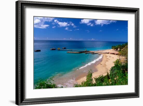 Aerial View of Playa Crashboat, Puerto Rico-George Oze-Framed Photographic Print