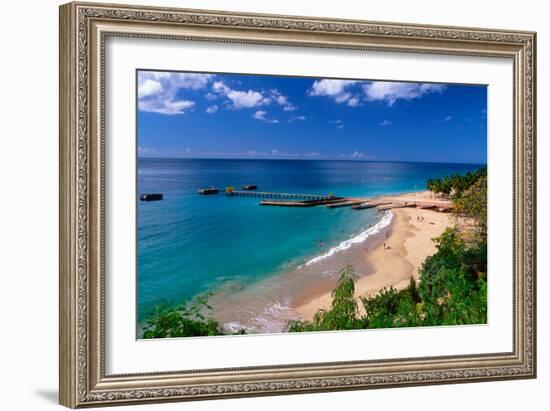 Aerial View of Playa Crashboat, Puerto Rico-George Oze-Framed Photographic Print