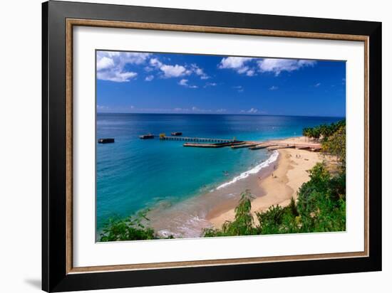 Aerial View of Playa Crashboat, Puerto Rico-George Oze-Framed Photographic Print