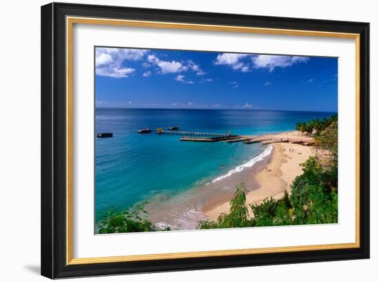 Aerial View of Playa Crashboat, Puerto Rico-George Oze-Framed Photographic Print