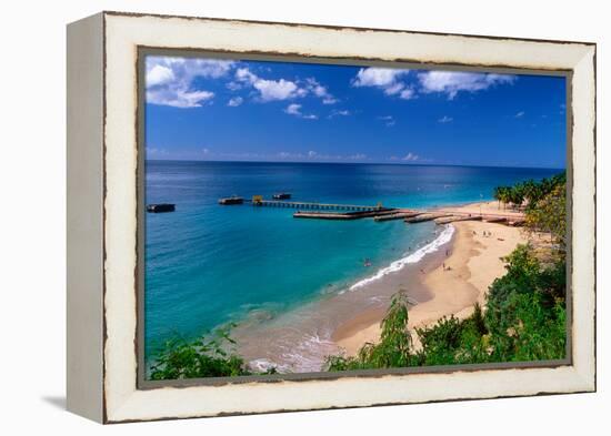 Aerial View of Playa Crashboat, Puerto Rico-George Oze-Framed Premier Image Canvas