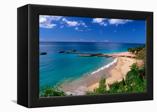 Aerial View of Playa Crashboat, Puerto Rico-George Oze-Framed Premier Image Canvas