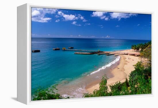 Aerial View of Playa Crashboat, Puerto Rico-George Oze-Framed Premier Image Canvas