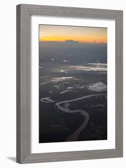 Aerial View of Rivers and Lakes of Bonito in Mato Grosso Do Sul-Alex Saberi-Framed Photographic Print