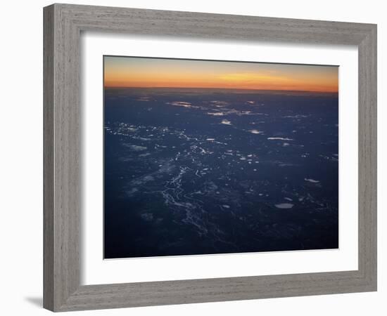 Aerial View of Rivers and Lakes of Bonito in Mato Grosso Do Sul-Alex Saberi-Framed Photographic Print