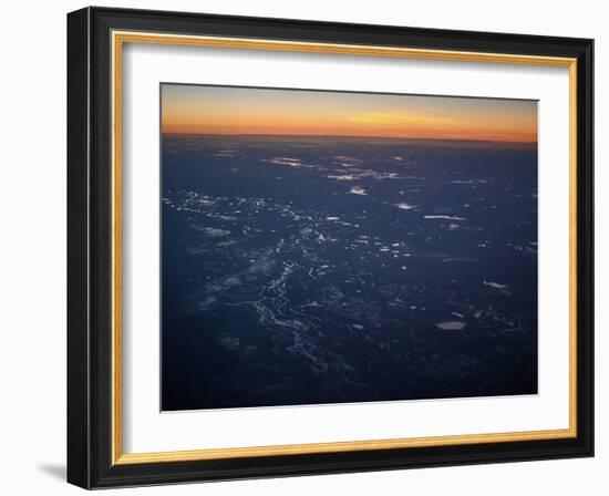 Aerial View of Rivers and Lakes of Bonito in Mato Grosso Do Sul-Alex Saberi-Framed Photographic Print