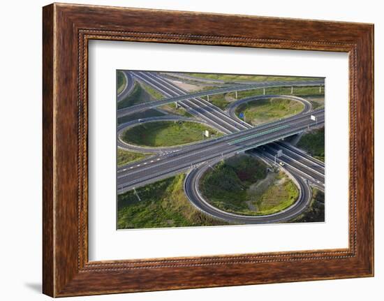 Aerial View of Road Highway Junction Huelva Province, Spain-Peter Adams-Framed Photographic Print