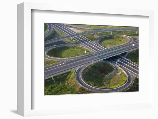 Aerial View of Road Highway Junction Huelva Province, Spain-Peter Adams-Framed Photographic Print