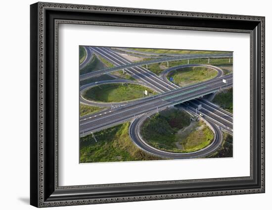 Aerial View of Road Highway Junction Huelva Province, Spain-Peter Adams-Framed Photographic Print