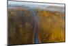 Aerial view of road in forest, Stephen A. Forbes State Park, Marion Co., Illinois, USA-Panoramic Images-Mounted Photographic Print