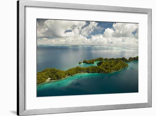 Aerial View of Rock Islands of Palau, Micronesia-Michel Benoy Westmorland-Framed Photographic Print