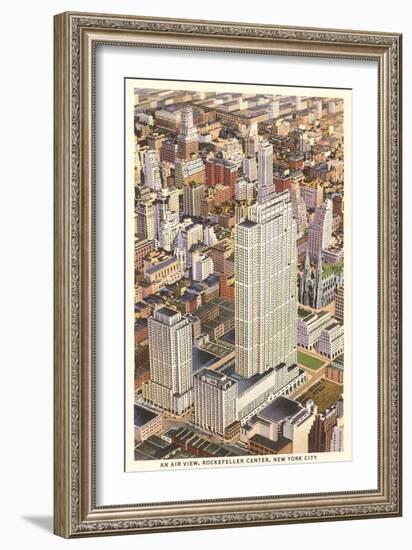 Aerial View of Rockefeller Center, New York City-null-Framed Art Print