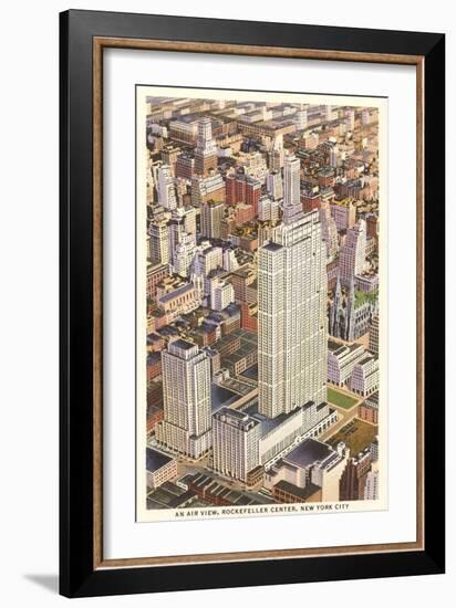 Aerial View of Rockefeller Center, New York City-null-Framed Art Print