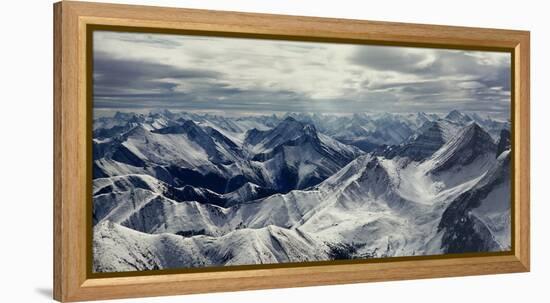 Aerial View of Rocky Mountains, Banff National Park, Alberta, Canada-null-Framed Premier Image Canvas