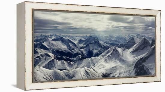 Aerial View of Rocky Mountains, Banff National Park, Alberta, Canada-null-Framed Premier Image Canvas