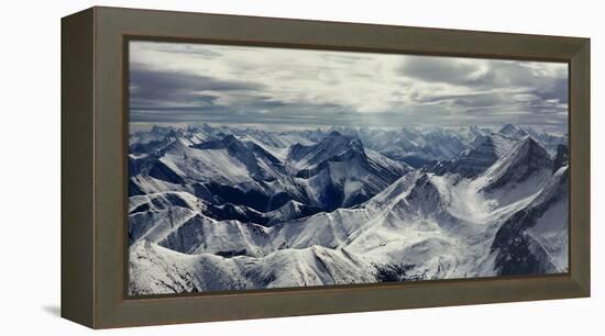 Aerial View of Rocky Mountains, Banff National Park, Alberta, Canada-null-Framed Premier Image Canvas