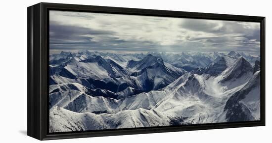 Aerial View of Rocky Mountains, Banff National Park, Alberta, Canada-null-Framed Premier Image Canvas