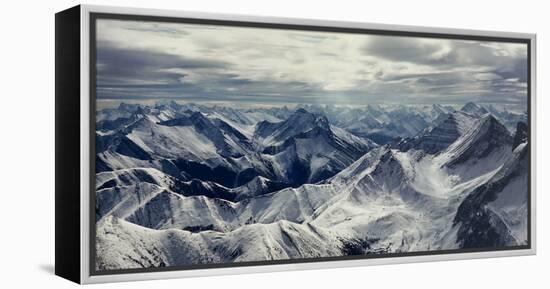 Aerial View of Rocky Mountains, Banff National Park, Alberta, Canada-null-Framed Premier Image Canvas