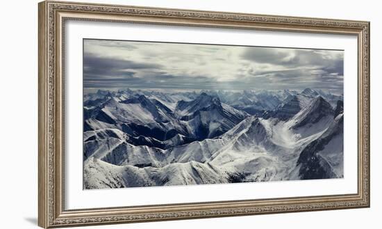 Aerial View of Rocky Mountains, Banff National Park, Alberta, Canada-null-Framed Photographic Print