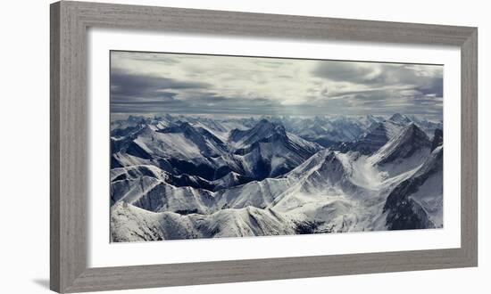 Aerial View of Rocky Mountains, Banff National Park, Alberta, Canada-null-Framed Photographic Print