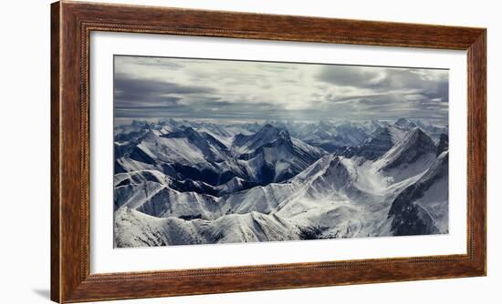 Aerial View of Rocky Mountains, Banff National Park, Alberta, Canada-null-Framed Photographic Print