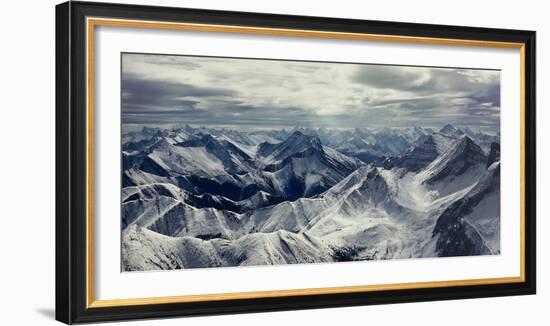 Aerial View of Rocky Mountains, Banff National Park, Alberta, Canada-null-Framed Photographic Print