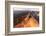 Aerial view of Roda Di Vael at sunset, Catinaccio Group (Rosengarten), Dolomites, South Tyrol, Ital-Roberto Moiola-Framed Photographic Print